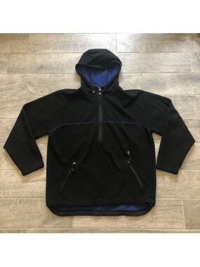 Vintage 90s Gap Classic Hoodie Fleece Pullover Sweatshirt 1/2 Zip Men’s Size L